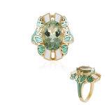 Bague en argent et améthyste verte (adela silber) Bague en argent et améthyste verte (adela silber)