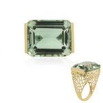 Bague en argent et am�thyste verte (ornaments by de melo)