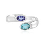 Bague en argent et apatite de paraiba (km by juwelo)