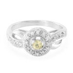 Bague en argent et b�ryl jaune