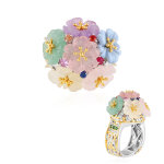Bague en argent et calcédoine jaune (gems en vogue) Bague en argent et calcédoine jaune (gems en vogue)