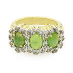 Bague en argent et chrysoprase impériale Bague en argent et chrysoprase impériale