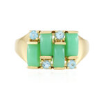 Bague en argent et chrysoprase (km by juwelo)