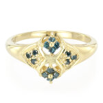 Bague en argent et diamant fantaisie