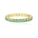 Bague en argent et emeraude de colombie
