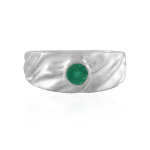 Bague en argent et emeraude de colombie (de melo essence)