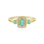 Bague en argent et emeraude de russie Bague en argent et emeraude de russie