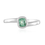 Bague en argent et emeraude de russie