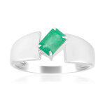 Bague en argent et emeraude de zambie