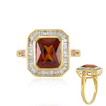 Bague en argent et grenat hessonite (adela silber)