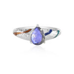 Bague en argent et labradorite (saelocana)