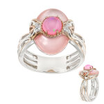 Bague en argent et nacre (gems en vogue)