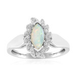 Bague en argent et opale d'australie