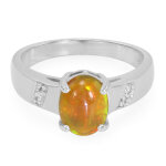 Bague en argent et opale de kalimaya