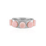 Bague en argent et opale rose (de melo essence)