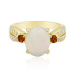 Bague en argent et opale welo