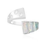 Bague en argent et opale welo aaa (de melo essence)