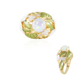 Bague en argent et opale welo (adela silber)