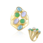 Bague en argent et pierre de lune blanche (km by juwelo)
