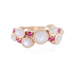 Bague en argent et pierre de lune blanche (km by juwelo)