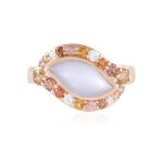 Bague en argent et pierre de lune blanche (km by juwelo)