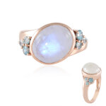 Bague en argent et pierre de lune bleue (km by juwelo)