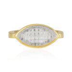 Bague en argent et quartz blanc (monosono collection)