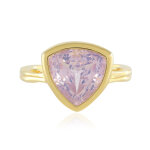 Bague en argent et quartz fleur de lys