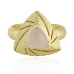 Bague en argent et quartz rose (monosono collection)