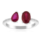 Bague en argent et rubis de bemainty