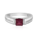 Bague en argent et rubis de madagascar (de melo essence)