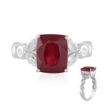 Bague en argent et rubis de madagascar (de melo essence)