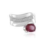 Bague en argent et rubis de madagascar (de melo essence)