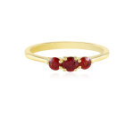 Bague en argent et rubis de tanzanie
