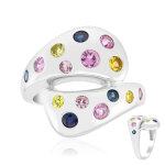 Bague en argent et saphir rose de tul�ar (de melo essence)
