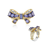 Bague en argent et tanzanite (gems en vogue)