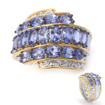 Bague en argent et tanzanite (gems en vogue)