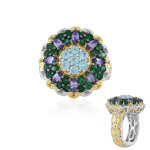 Bague en argent et tanzanite (gems en vogue)