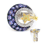 Bague en argent et tanzanite (gems en vogue)