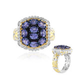 Bague en argent et tanzanite (gems en vogue)