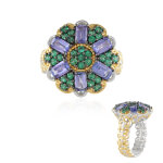 Bague en argent et tanzanite (gems en vogue)