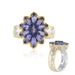 Bague en argent et tanzanite (gems en vogue)