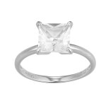 Bague en argent et topaze blanche
