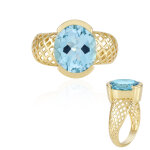 Bague en argent et topaze bleu ciel (ornaments by de melo)