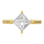 Bague en argent et zircon