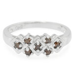 Bague pour homme en argent et diamant fantaisie