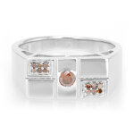 Bague pour homme en argent et diamant fantaisie Bague pour homme en argent et diamant fantaisie
