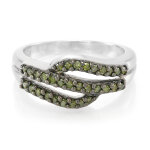 Bague pour homme en argent et diamant fantaisie