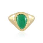 Bague pour homme en argent et onyx vert