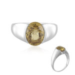 Bague pour homme en or et zircon jaune (de melo)